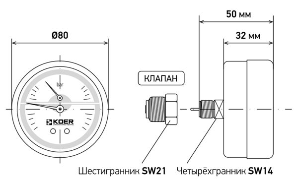 Термоманометр на схеме